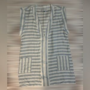 Solid & Striped Blue and White Linen Resort Wear Dress/Cover up Size XS